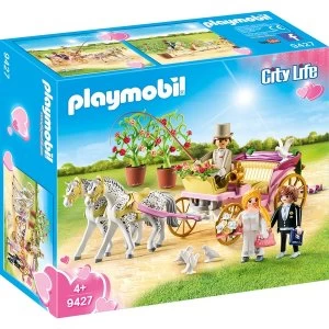 Image of Playmobil City Life Wedding Carriage with Tin Can Trail