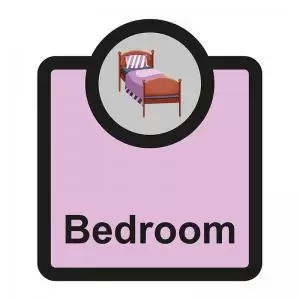 Image of Assisted Living Sign Bedroom - SA FMX 266 x 310mm