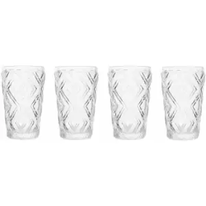 Image of Set of Four Fleur Highball Glasses - Premier Housewares