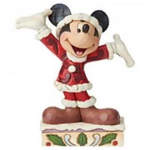 Image of Disney Traditions Tis a Splendid Season (Mickey Mouse Christmas Figurine)