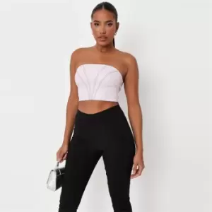 Image of Missguided Stitch Pu Corset - Purple