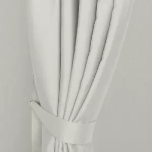 Image of Homecapes Ivory Herringbone Chevron Curtain Tie Back Pair