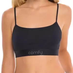 Image of Comfy Womens Wood Crop Bra - Black