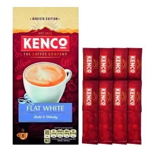 Image of Kenco Flat White Instant Sachet Pack of 8 4041493 KS38152