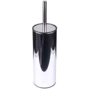Image of Showerdrape - Nexus Freestanding Toilet Brush Holder with Curved Brush, Mirror Finish - Mirror