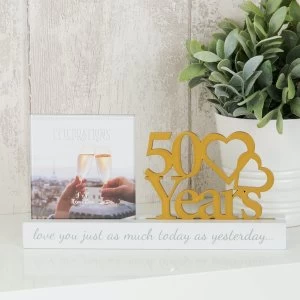 Image of Celebrations Cut Out Photo Frame - 50 Years