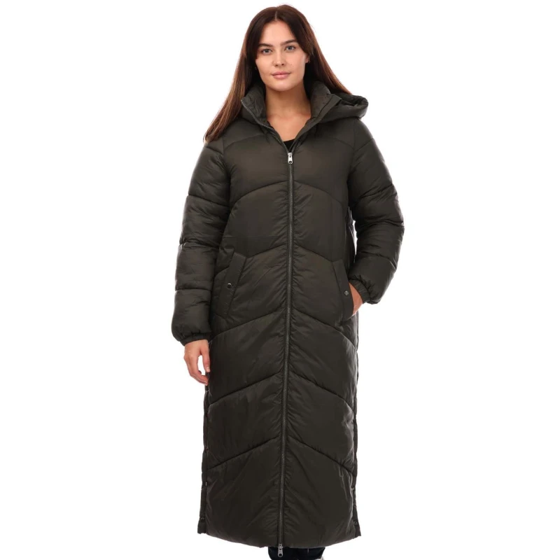 Image of Vero Moda Uppsala Long Padded Coat - Green Green 8