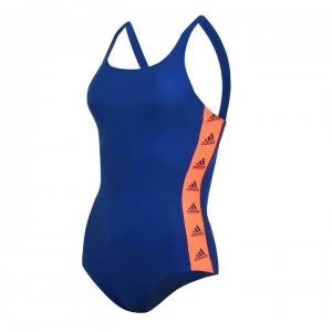 Image of adidas adidas Womens Sh3. Ro Tapered Swimsuit - T Indigo/S Red