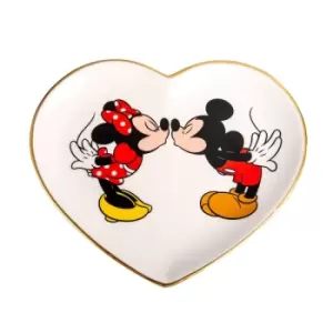 Image of Disney Minnie & Mickey Mouse Multicoloured Gift Heart Shaped Trinket Tray VC700063L.PH
