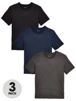 Image of Hugo Boss 3 Pack T-Shirts Navy/Grey/Black Size M Men