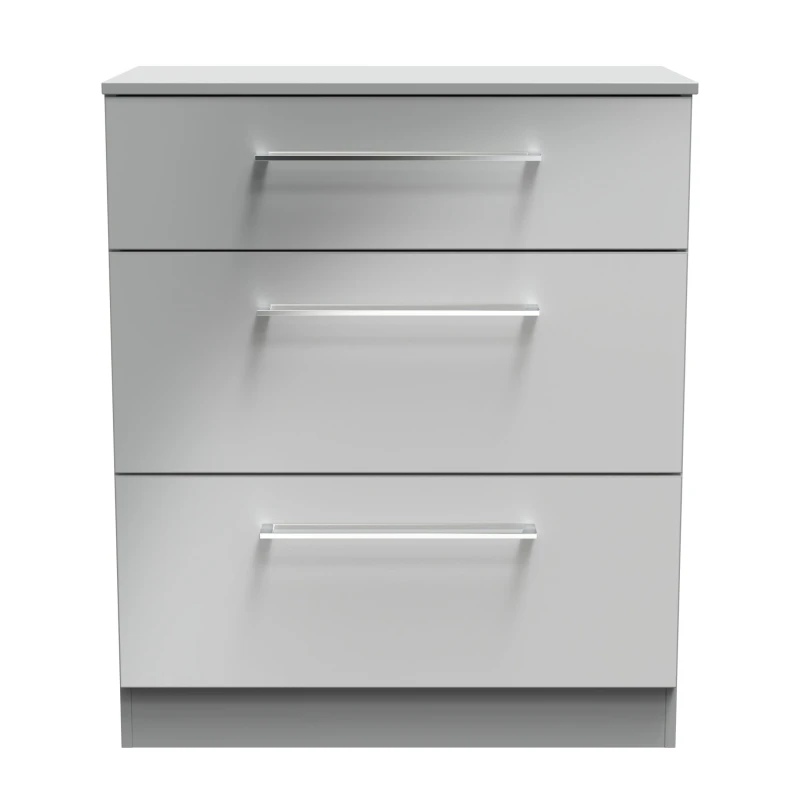 Image of Chester 3 Drawer Deep Chest In Uniform Grey & Dusk Grey (Ready Assembled)
