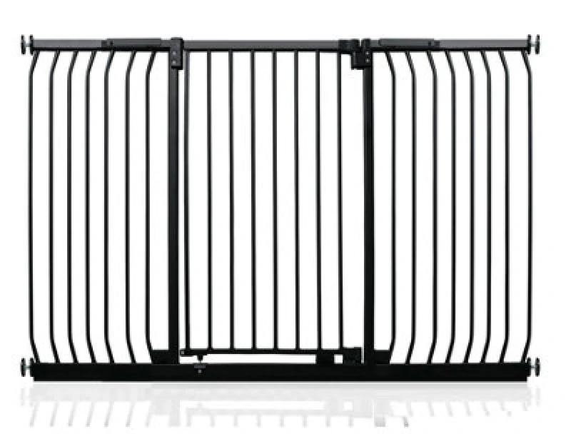Image of Safetots Extra Tall Elite Safety Gate, 170Cm - 179Cm, Matt Black, Extra Tall 96.8Cm In Height, Pressure Fit Stair Gate