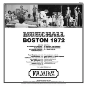 Image of Boston Music Hall 1972 by Family Vinyl Album