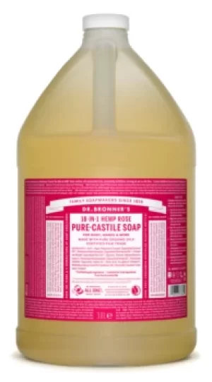 Image of Dr Bronner's Rose Pure-Castile Liquid Soap 3.79ltr