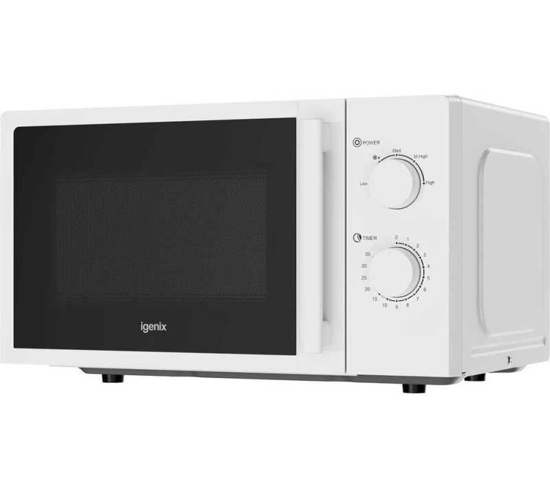 Image of IGENIX IGMS0820MSSW Compact Solo Microwave - White 5016368009352