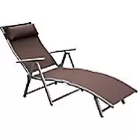 Image of Outsunny Lounger 84B-184BN Steel, Textilene Brown