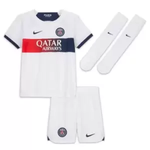 Image of Nike Paris Saint Germain Away Mini Kit 2023 2024 Infants - White