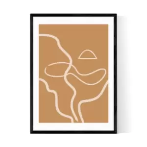 Image of The Line by Flower Love Child - A1 Black Framed Art Print