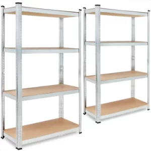 Image of Heavy Duty Shelving 2Pcs Set 160x90x40cm Galvanized 700kg