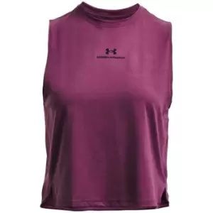 Image of Under Armour Armour Rush Crop Tank Top Womens - Purple