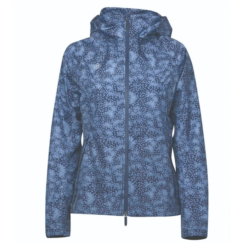 Image of Dublin Cortina Printed Waterproof Jacket Dark Blue female