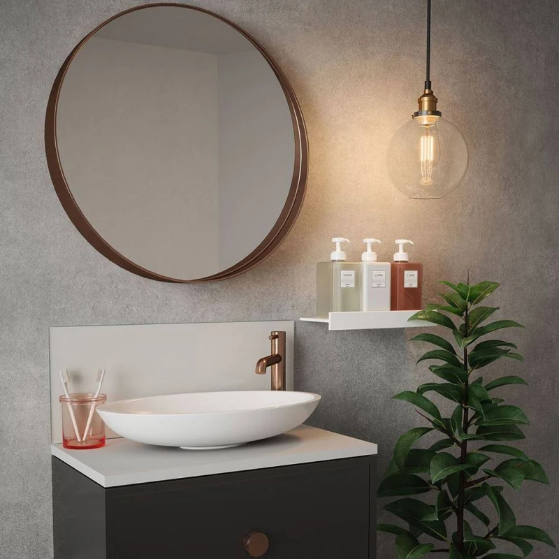 Image of Silk Grey Glass Bathroom Splashback 250Mm X 600Mm X 4Mm SB50863