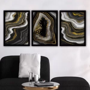 Image of 3SC03 Multicolor Decorative Framed Painting (3 Pieces)