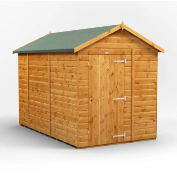 Image of 10x6 Power Windowless Apex Garden Shed - Brown