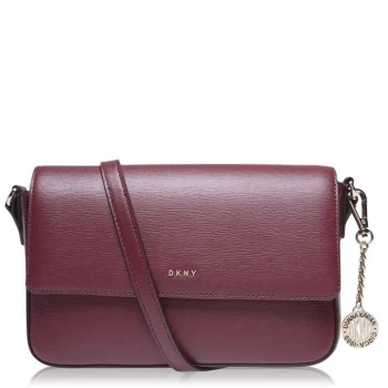 Image of DKNY Sutton Medium Flap Crossbody Bag - BLOOD RED XOD