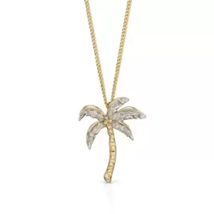 Image of JG Signature 9ct Gold Diamond Palm Tree Necklace