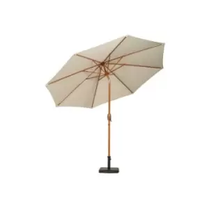 Image of Ivory 3m Woodlook Crank and Tilt Parasol (38mm Pole, 8 Ribs)