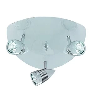 Image of 3 Light Adjustable Ceiling Spotlight Satin Silver, GU10