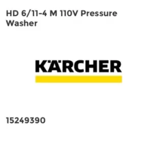 Image of Karcher HD 6/11-4 M PLUS ST Professional Pressure Washer 110 Bar 110v