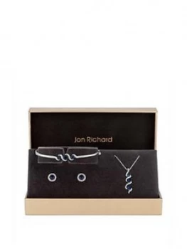Image of Jon Richard Sapphire And Crystal Twist Drop Jewellery Set