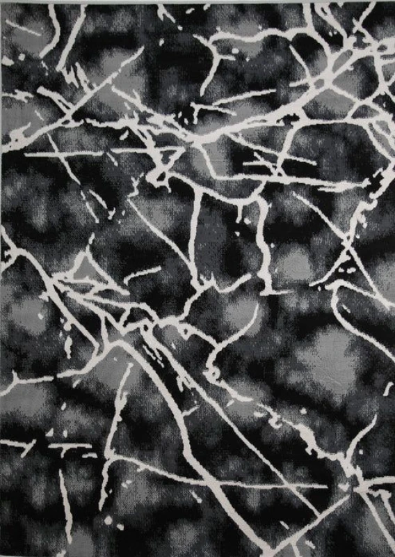 Image of Rugstyle Balletto Heatset Strike Rug in Black Size: 200cm x 290cm Black Unisex 200cm x 290 cm