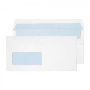 Image of DL Wallet Envelopes S/S White Window 90gsm Box 500
