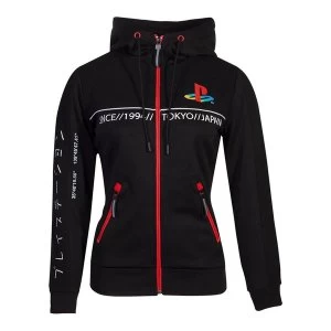 Image of Sony Playstation Cut & Sew Tech Womens XX-Large Hoodie - Black/Red