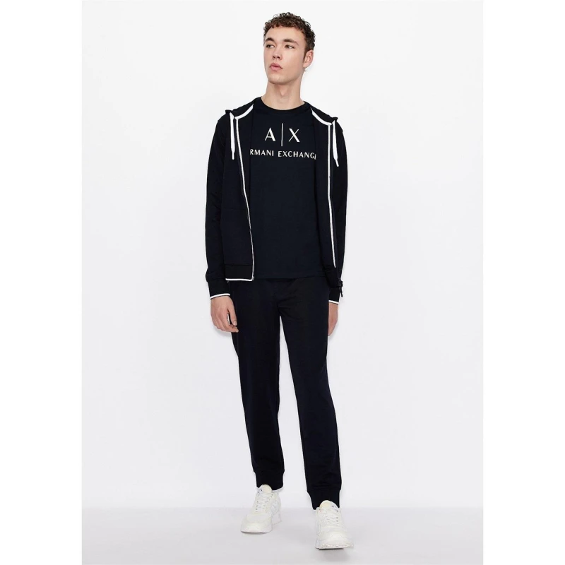 Image of Armani Exchange Logo T-Shirt Navy 1510 male M