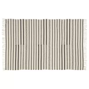 Image of Interiors By Ph Cotton Horizontal Stripe Rug