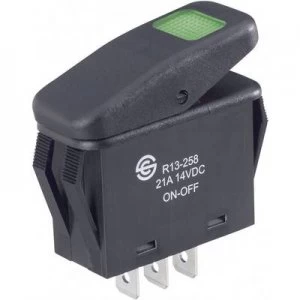 Image of SCI Toggle switch R13 258B BG 14 Vdc 21 A 1 x OffOn IP66 latch