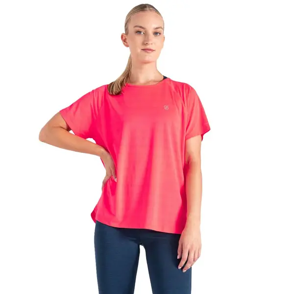 Image of Dare 2B Womens Gravitate Short Sleeve Workout T Shirt 12 - Bust 36' (92cm) Neon Pink DWT746-83A-12