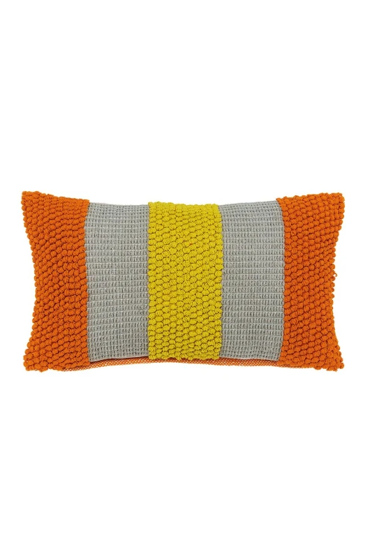 Image of Helena Springfield Helena Springfield 'Isla' Woven Cushion in Orange Size: 30cm x 50cm Orange 30cm x 50cm Unisex 5016709705004
