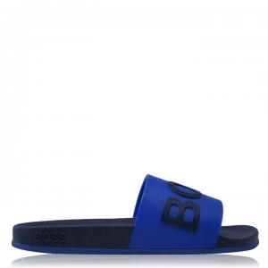 Image of Hugo Boss Bay Pool Slides Blue/Navy Size 10 Men