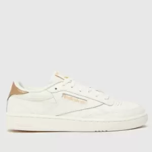 Image of Reebok White & Beige Club C Trainers