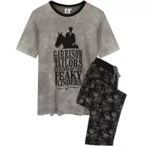 Image of Peaky Blinders Mens Family Tommy Shelby Pyjama Set (XL) (Grey/Black)