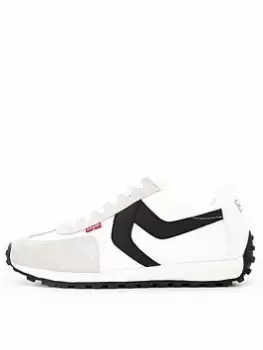 Image of Levis Stryder Red Tab Suede Trainers - White, Size 7, Men