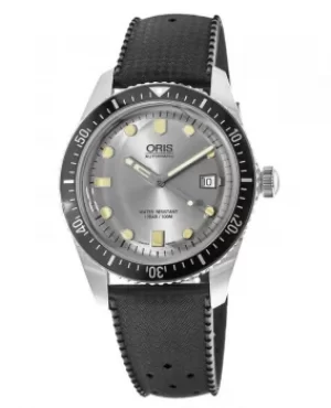 Image of Oris Divers Sixty-Five Silver Dial Black Rubber Mens Watch 01 733 7720 4051-07 4 21 18 01 733 7720 4051-07 4 21 18