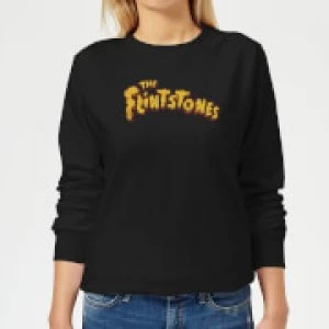 Image of The Flintstones Logo Womens Sweatshirt - Black