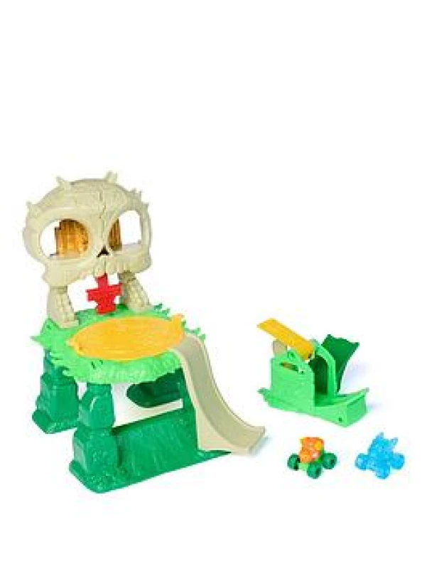 Image of Monster Jam Mini Jams Crash & Crumble Skull Escape Playset 2 Exclusive Die-Cast El Toro Loco and Dragon Monster Trucks Kids Toys for Boy and Girls