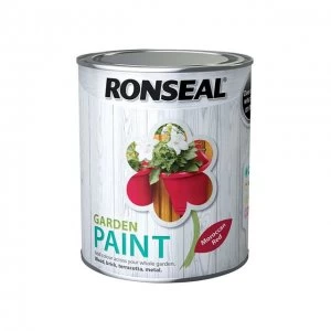 Image of Ronseal Garden Paint Moroccan Red 750ml